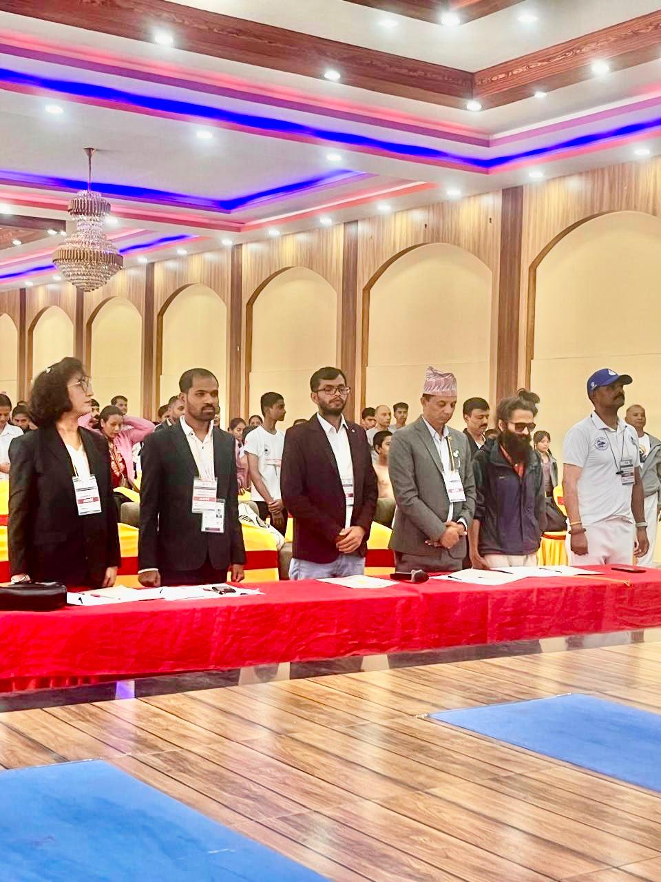 Academic event or award ceremony with Dr. Gaihre